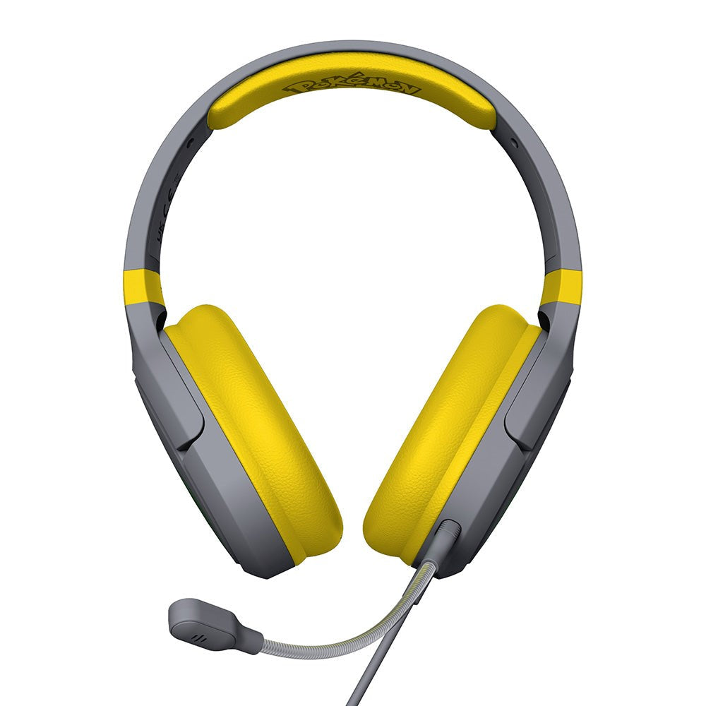 Over-Ear Gaming Hovedtelefoner Pro G1 m. Aftagelig Mikrofon - Pokémon Pikacu - Grå / Gul