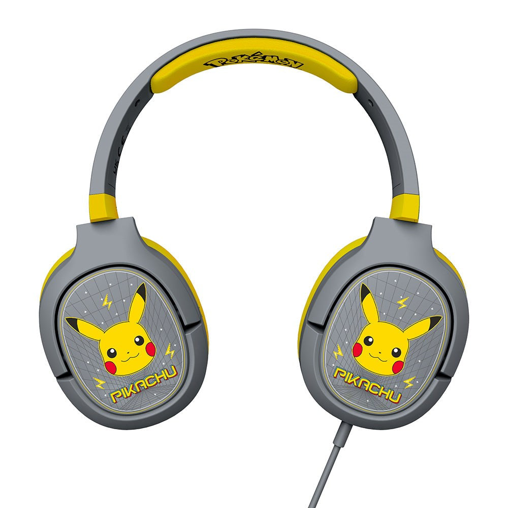 Over-Ear Gaming Hovedtelefoner Pro G1 m. Aftagelig Mikrofon - Pokémon Pikacu - Grå / Gul