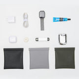 Lille Vandafvisende Opbevaringstaske - 13 x 12cm - Grå