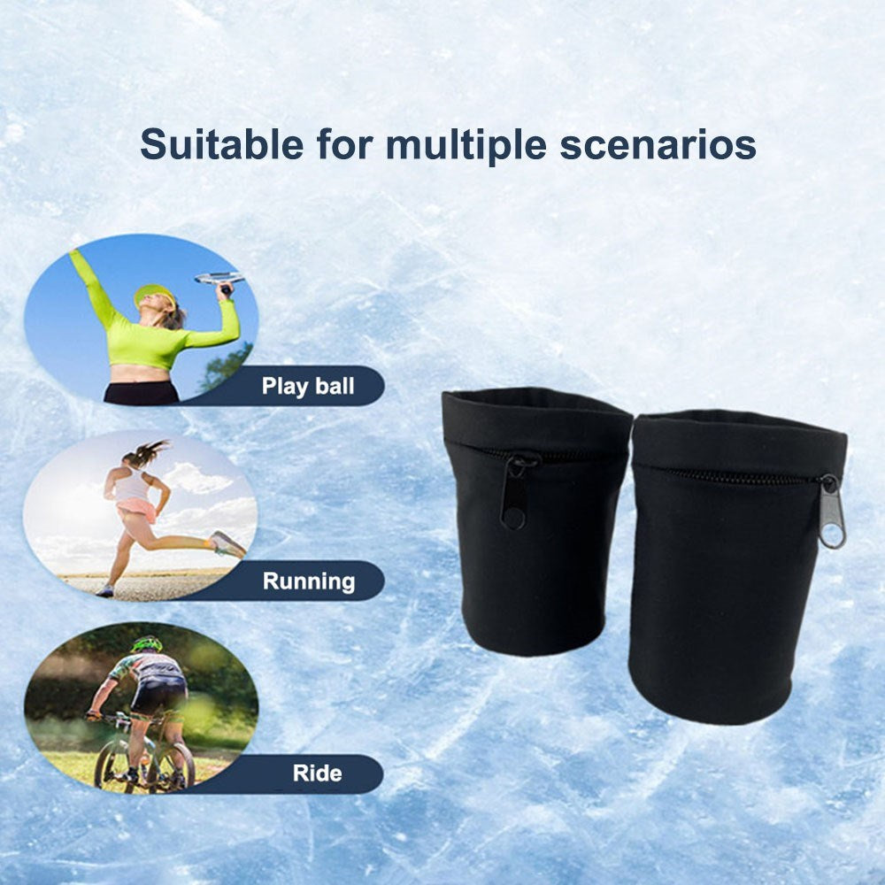 Sportsarmbånd til Håndled m. Lynlåslomme - Sort