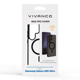 Vivanco Mag Pro Cover til Samsung Galaxy S25 Ultra – Transparent og Sort