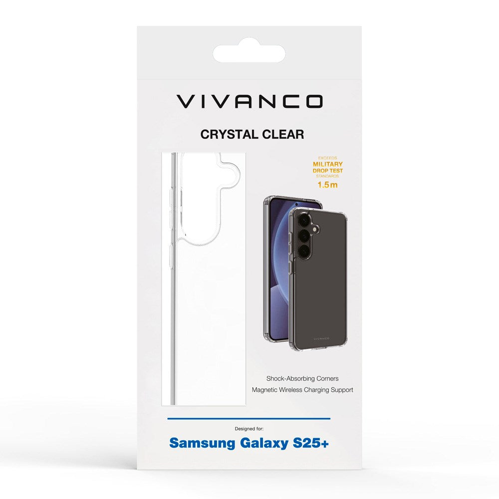 Vivanco Bagsidecover til Samsung Galaxy S25+ (Plus) - Gennemsigtigt