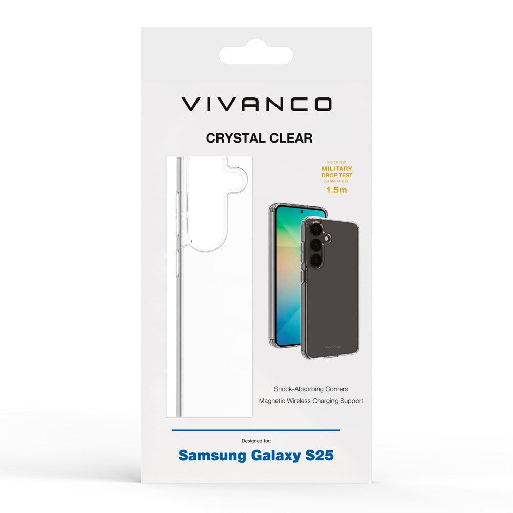 Vivanco Bagsidecover til Samsung Galaxy S25 - Gennemsigtigt