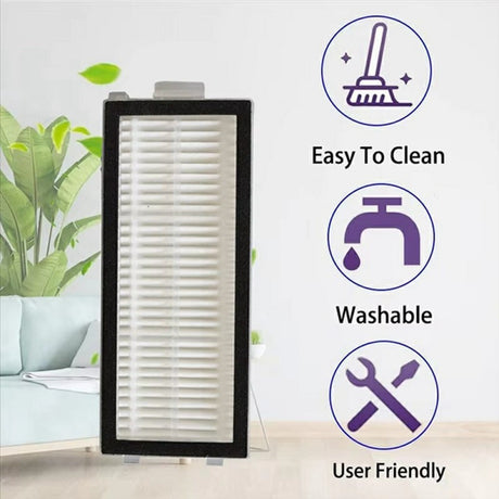 2 stk. Støvsugerfilter til Roborock G30 Space / Saros Z70 Robotstøvsuger - Hvid