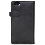 iPhone 6 Plus / 6s Plus - Buffalo 2-i-1 Ægte Læder Flip Cover - Sort
