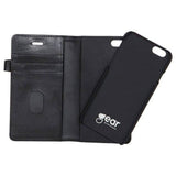 iPhone 6 Plus / 6s Plus - Buffalo 2-i-1 Ægte Læder Flip Cover - Sort
