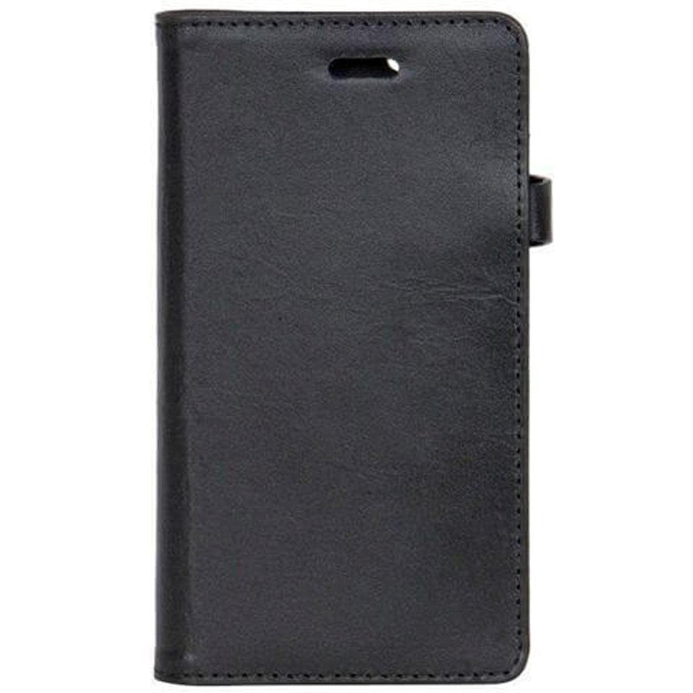 iPhone 6 Plus / 6s Plus - Buffalo 2-i-1 Ægte Læder Flip Cover - Sort