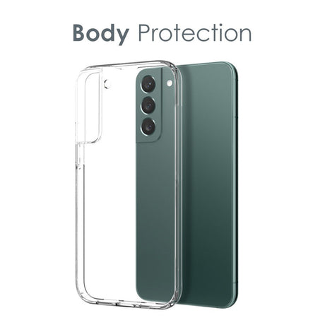 Samsung Galaxy S22 NORTHJO 360° Protection Set inkl. Cover & Skærmbeskyttelse & Kameralinsebeskyttelse - Gennemsigtig