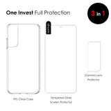 Samsung Galaxy S22 NORTHJO 360° Protection Set inkl. Cover & Skærmbeskyttelse & Kameralinsebeskyttelse - Gennemsigtig