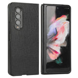 EIDERWOOD Samsung Galaxy Z Fold4 (5G) Kunstlæderbelagt Plastik Mobil Cover - Sort