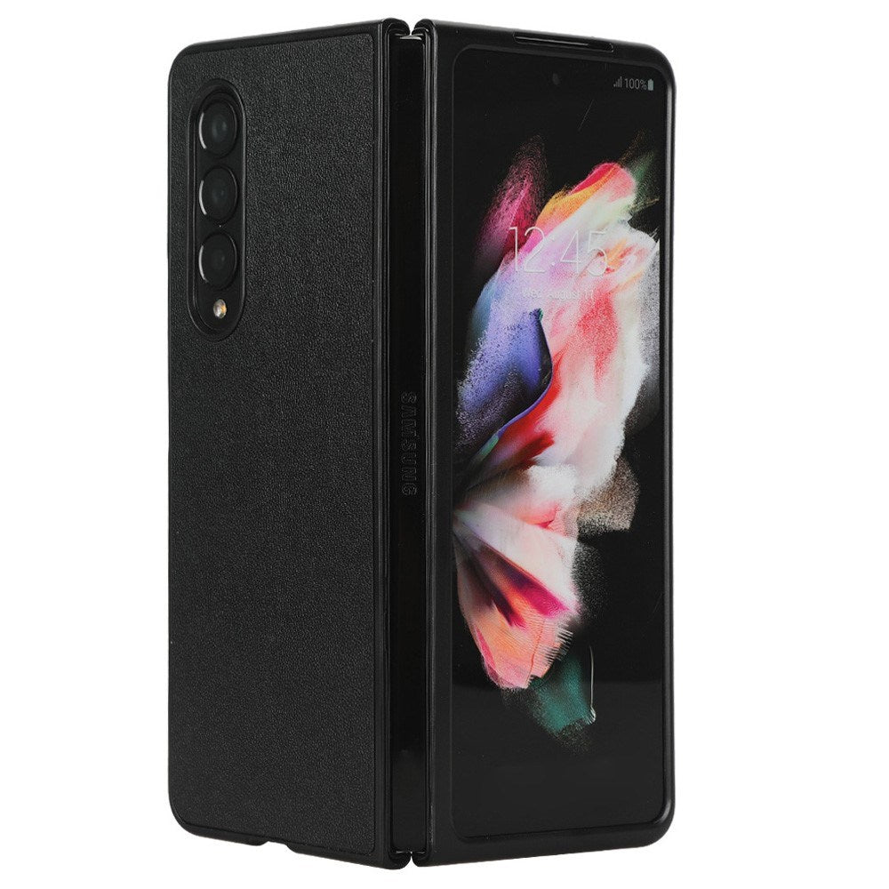 EIDERWOOD Samsung Galaxy Z Fold4 (5G) Kunstlæderbelagt Plastik Mobil Cover - Sort