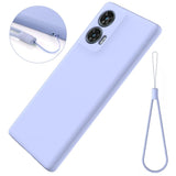 EIDERWOOD Motorola Edge 50 Fusion Liquid Silikone Mobil Cover m. Strop - Lilla