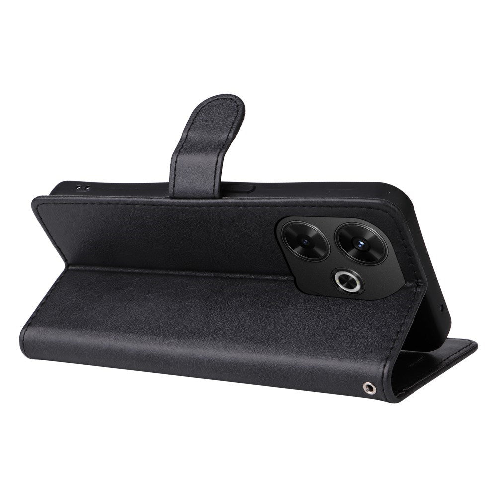 EIDERWOOD Xiaomi Redmi 13 Kunstlæder Mobil Cover m. Pung og Strop - Sort