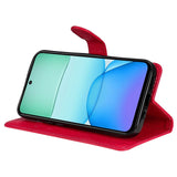 EIDERWOOD Xiaomi Redmi 13 Kunstlæder Mobil Cover m. Pung og Strop - Rød