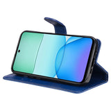 EIDERWOOD Xiaomi Redmi 13 Kunstlæder Mobil Cover m. Pung og Strop - Blå