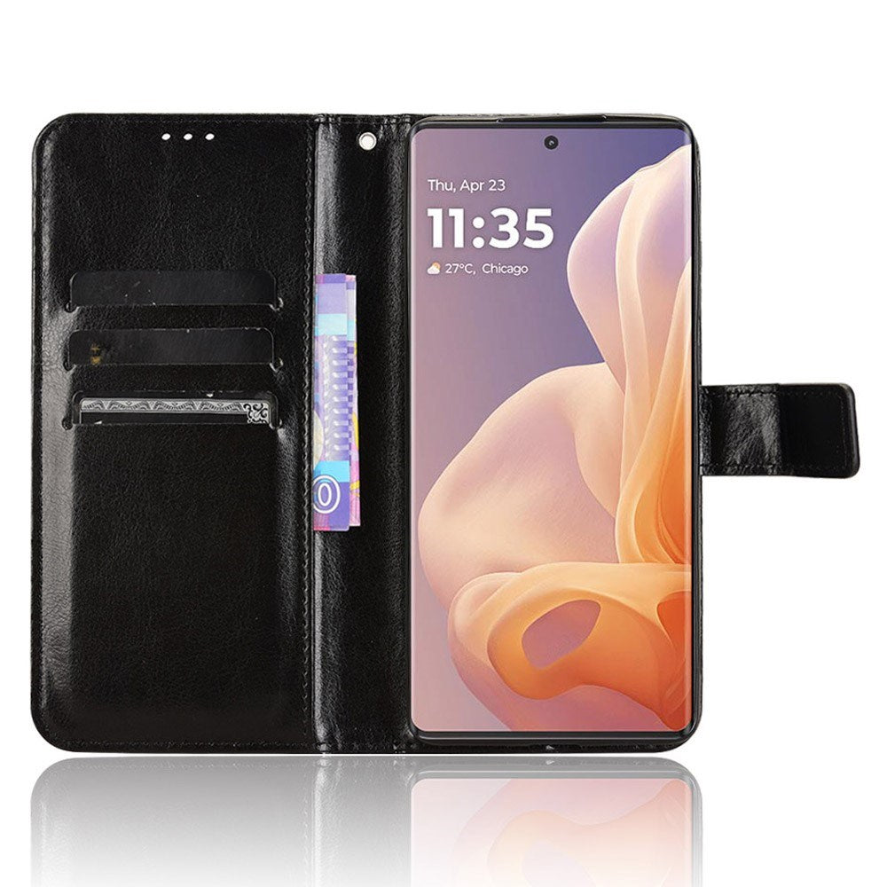 Motorola Moto G85 (5G) - EIDERWOOD Kunstlæder Flip Cover m. Strop - Sort