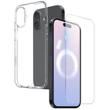 iPhone 16 NORTHJO 2-i-1 Sæt - Fleksibelt Plast Mobil Cover & Skærmbeskyttelsesglas - Gennemsigtig