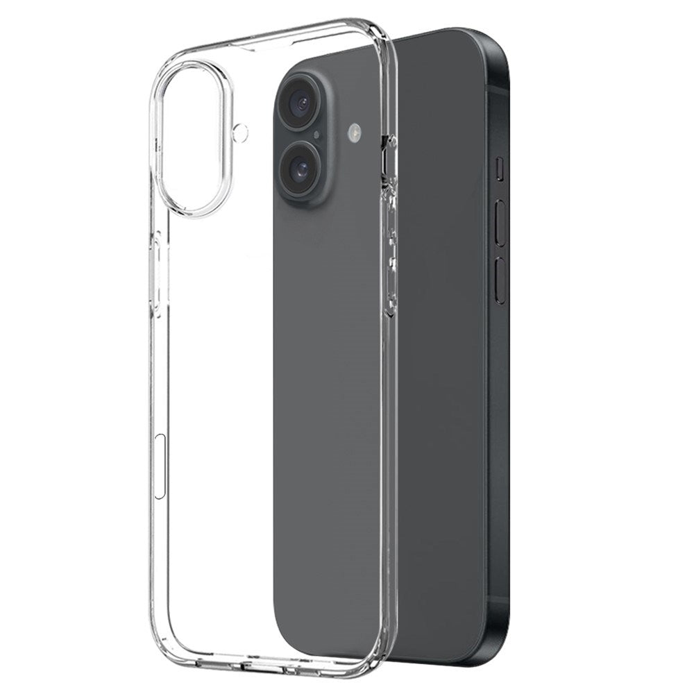iPhone 16 NORTHJO 2-i-1 Sæt - Fleksibelt Plast Mobil Cover & Skærmbeskyttelsesglas - Gennemsigtig