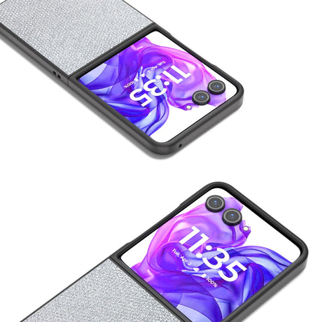 EIDERWOOD - Motorola Razr 50 Ultra (5G) Vegansk Læder Glimmer Cover - Sølv