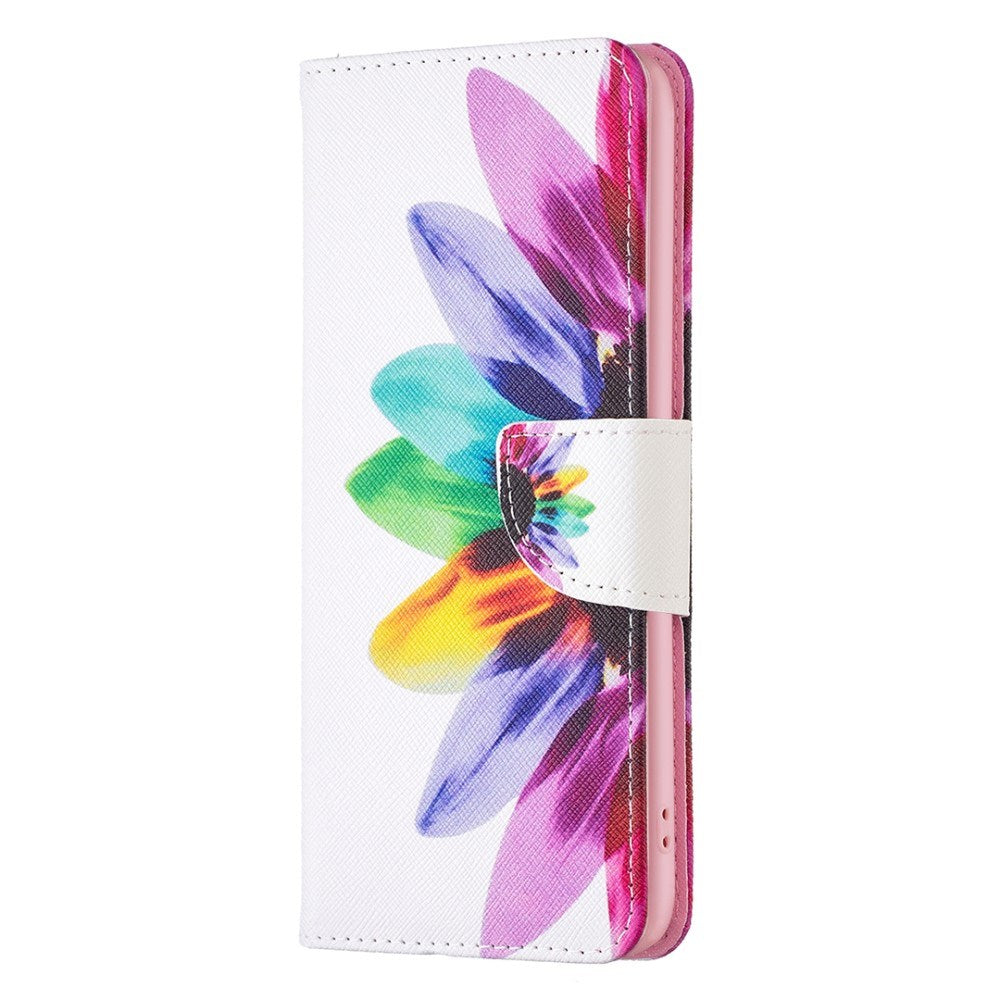 EIDERWOOD Samsung Galaxy A16 Læder Mobil Cover m. Pung & Print - Farverig Blomst