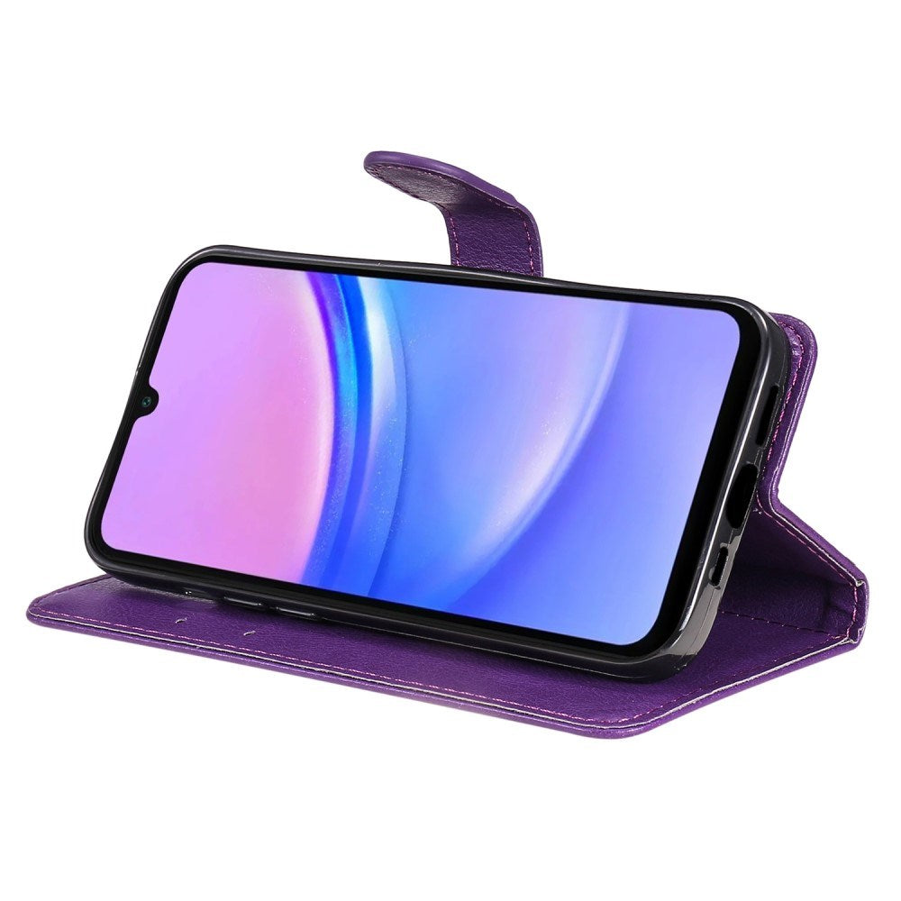 Samsung Galaxy A16 (4G/5G) PU Læder Mobil Cover m. Pung og Strop - Lilla