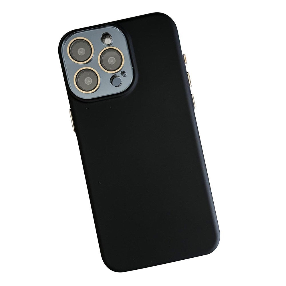 EIDERWOOD iPhone 14 Pro Silikone Mobil Cover m. Indbygget Kamerabeskyttelse - Sort