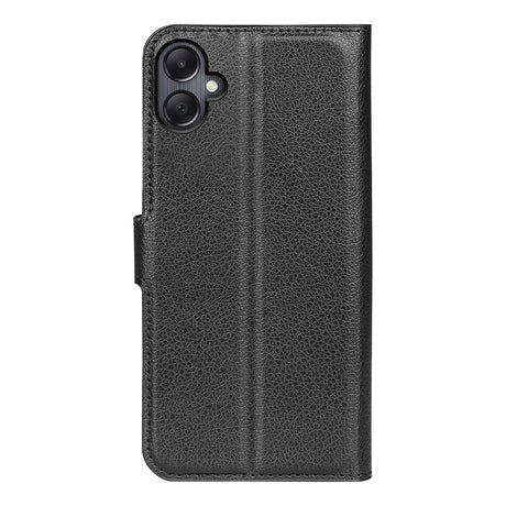 EIDERWOOD Samsung Galaxy A06 Litchi Læder Flip Cover inkl. Pung - Sort