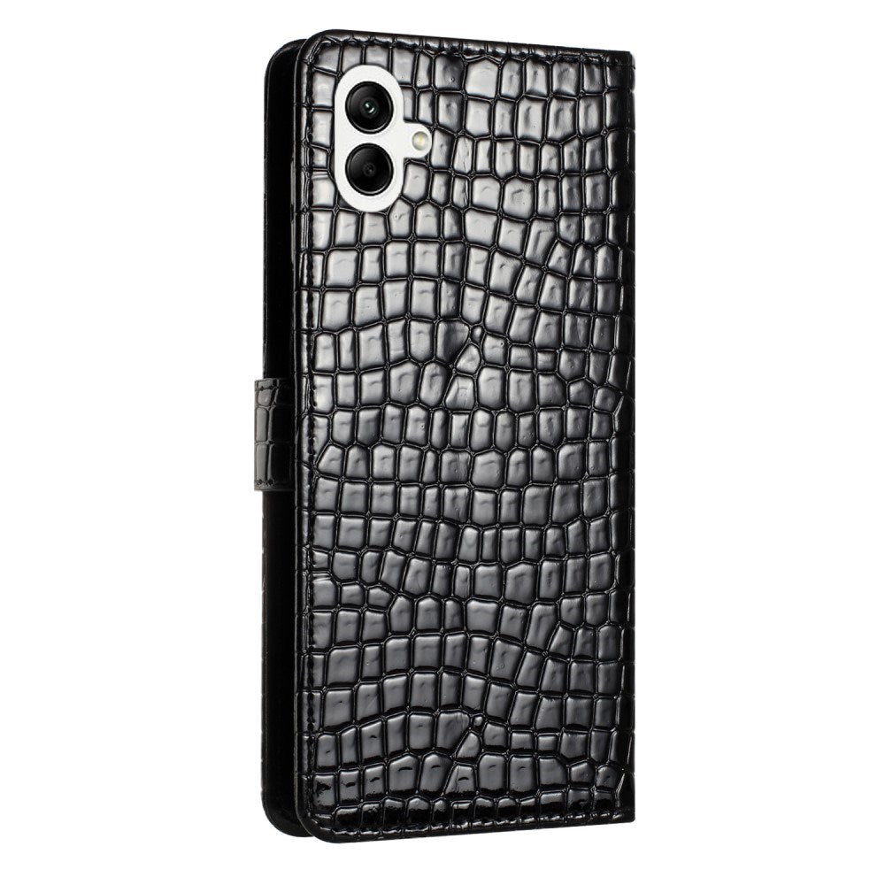 EIDERWOOD Samsung Galaxy A06 Mobil Cover m. Krokodille Tekstur - Vegansk Læder - Sort