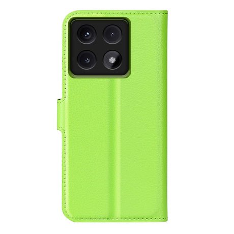 EIDERWOOD Xiaomi 14T Litchi Læder Mobil Cover m. Pung - Grøn