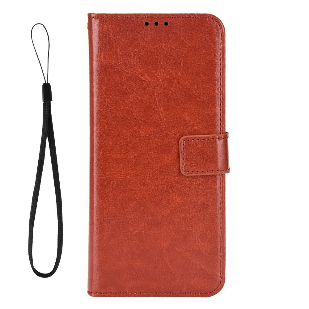 EIDERWOOD - Oppo A60 / A40M / A40 - Kunstlæder Flip Cover m. Kortholder og Håndledsrem - Brun