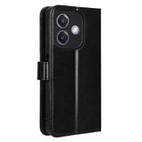 EIDERWOOD - Oppo A60 / A40M / A40 - Kunstlæder Flip Cover m. Kortholder og Håndledsrem - Sort