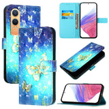 EIDERWOOD OnePlus Nord CE4 Lite (5G) Kunstlæder Mobil Cover m. Pung og Strop - Gyldne Sommerfugle