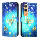 EIDERWOOD OnePlus Nord CE4 Lite (5G) Kunstlæder Mobil Cover m. Pung og Strop - Gyldne Sommerfugle