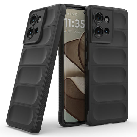 Eiderwood Motorola Edge 50 5G Cover - Slidstærkt Anti-Stød Bagsidecover i Blød Plast - Sort