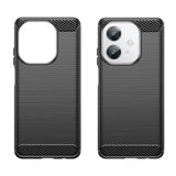 EIDERWOOD - Oppo A60 / A40m / A40 - Brushed Carbon Fiber Fleksibelt Plastik Cover - Sort