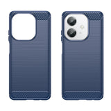 EIDERWOOD - Oppo A60 / A40m / A40 - Brushed Carbon Fiber Fleksibelt Plastik Cover - Blå