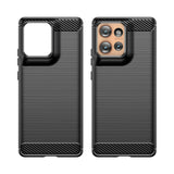 EIDERWOOD Motorola Edge 50 - Cover Carbon Fiber Texture - Sort