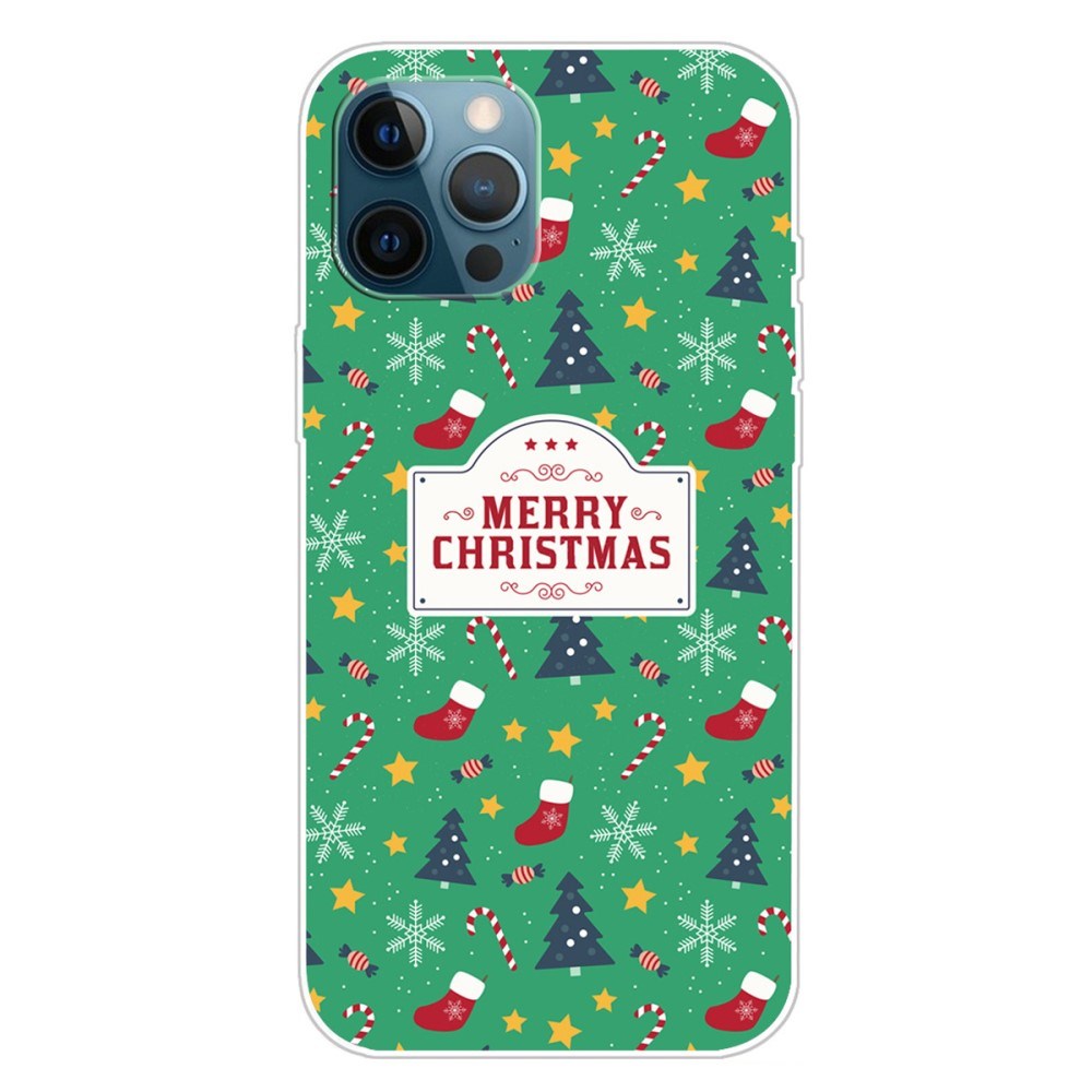 EIDERWOOD iPhone 16 Pro Max Fleksibelt Plast Mobil Julecover - Merry Christmas - Grøn Juledekoration