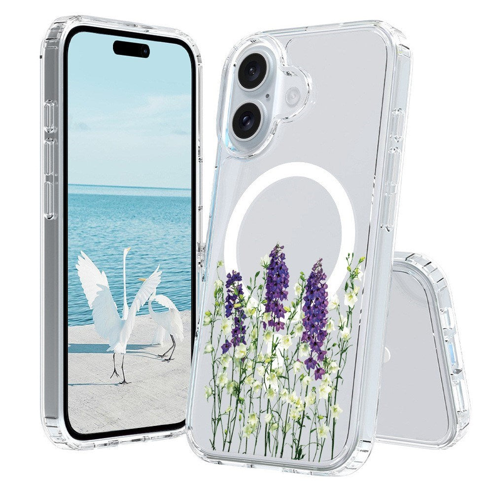 iPhone 16 - EIDERWOOD Hybrid Plastik Cover - MagSafe Kompatibel - Lavendel Blomster