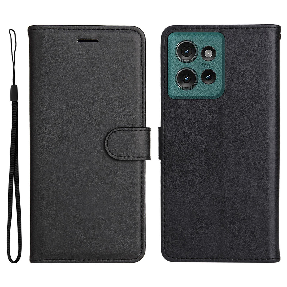 Motorola Edge 50 Wallet Flip Cover - i læder m. Pung - Sort