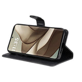 Motorola Edge 50 Wallet Flip Cover - i læder m. Pung - Sort