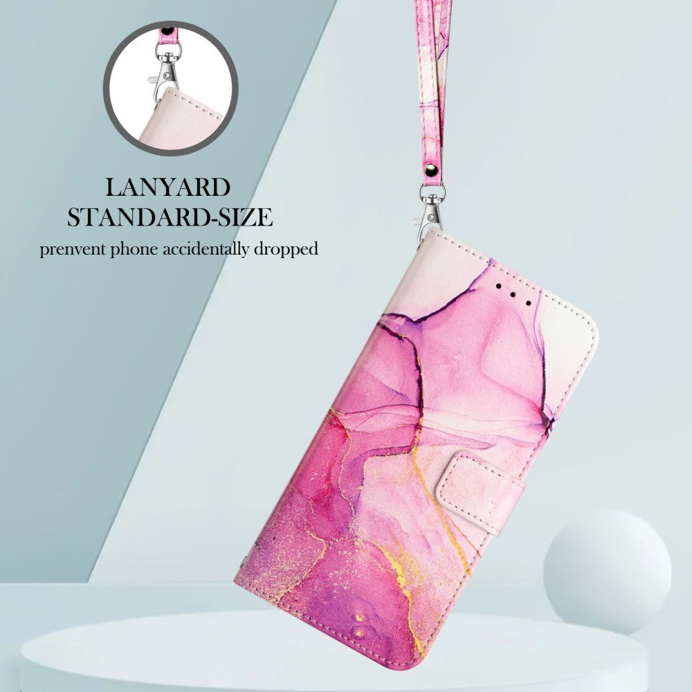 EIDERWOOD OnePlus Nord 4 (5G) Kunstlæder Mobil Cover m. Pung og Strop - Lyserød Marmor