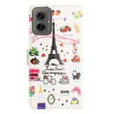 EIDERWOOD Motorola Moto G55 Flip Cover - Kortholder og Ståfunktion - Eiffeltårnet