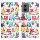 EIDERWOOD Motorola Moto G55 Flip Cover - Kortholder og Ståfunktion - Ugler