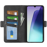 EIDERWOOD Xiaomi Redmi 14C / Poco C75 - Kunstlæder Flip Cover m. Kortholder & Stander - Sort