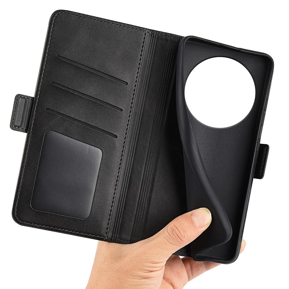 EIDERWOOD Xiaomi Redmi 14C / Poco C75 - Kunstlæder Flip Cover m. Kortholder & Stander - Sort