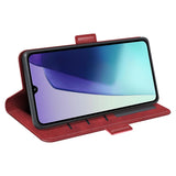 EIDERWOOD Xiaomi Redmi 14C / Poco C75 - Kunstlæder Flip Cover m. Kortholder & Stander - Rød