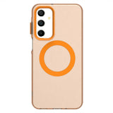 EIDERWOOD Samsung Galaxy A16 (4G/5G) Hybrid Plast Bagside Cover - MagSafe Kompatibel - Gennemsigtig / Orange