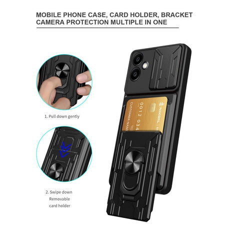 EIDERWOOD Samsung Galaxy A06 Magnetisk Håndværker Cover m. Kickstand og Cam Slider - Sort