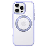 Torras iPhone 16 Pro Plastik Cover m. Kickstand Ring - MagSafe Kompatibel - Lilla / Gennemsigtig